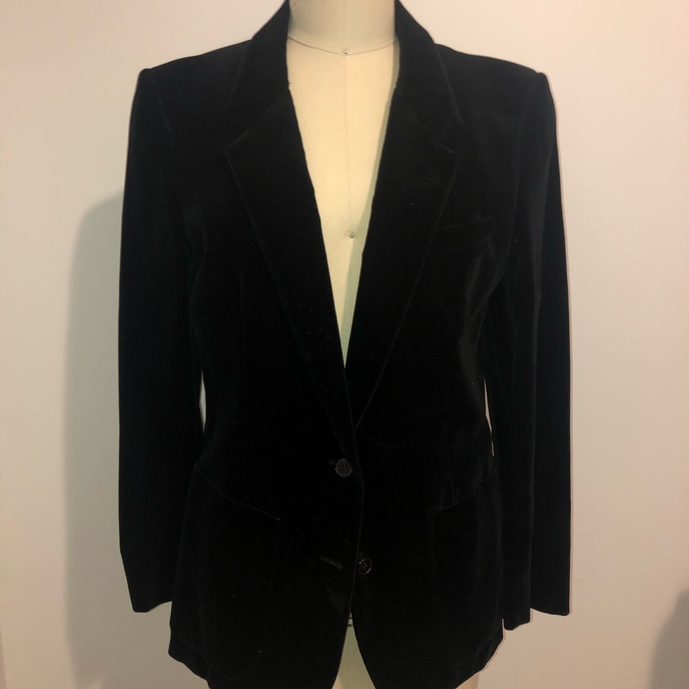 STUNNING black velvet silk-lined blazer